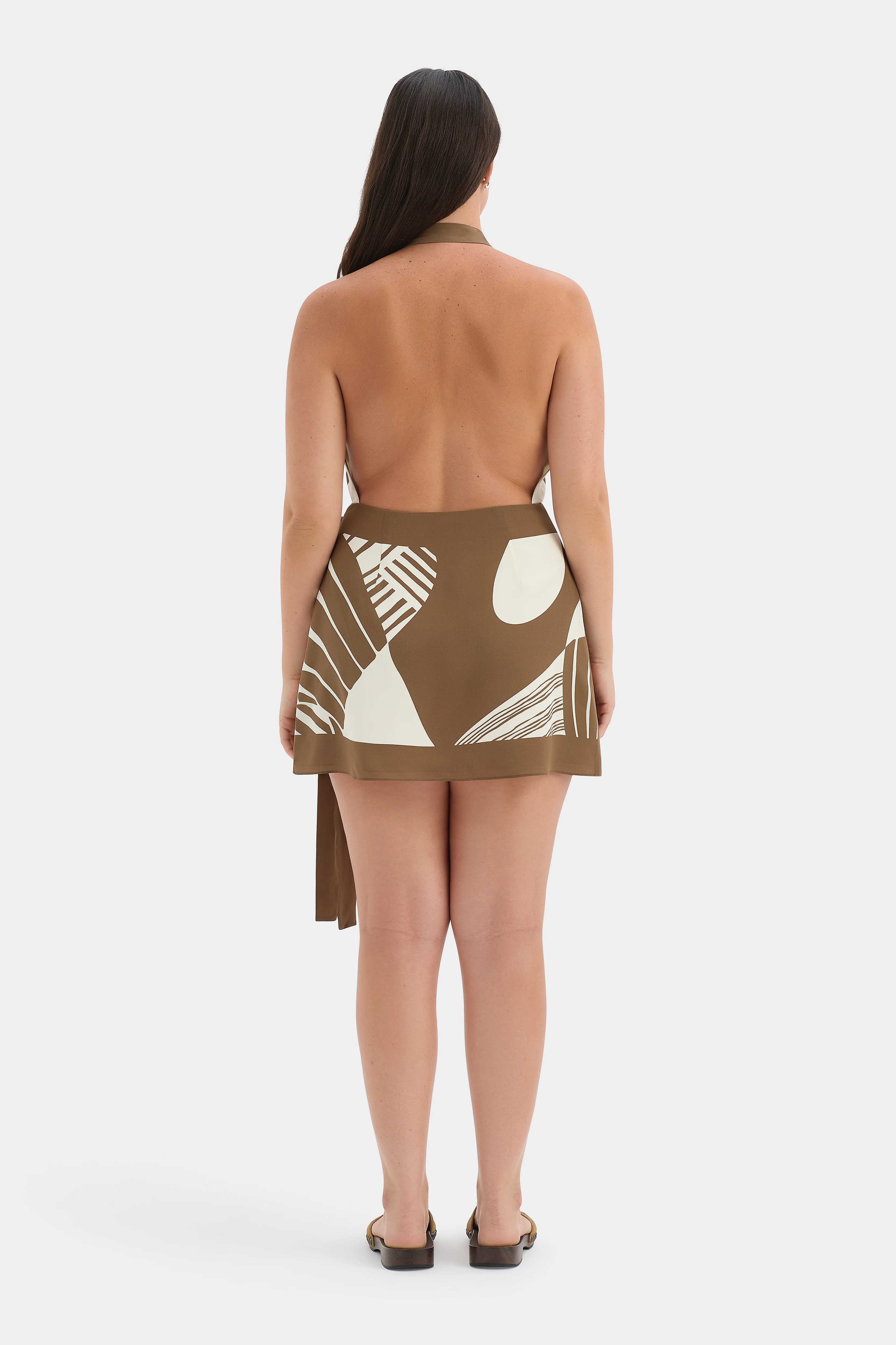 Almara Wrap Halter Mini Dress - Image 7