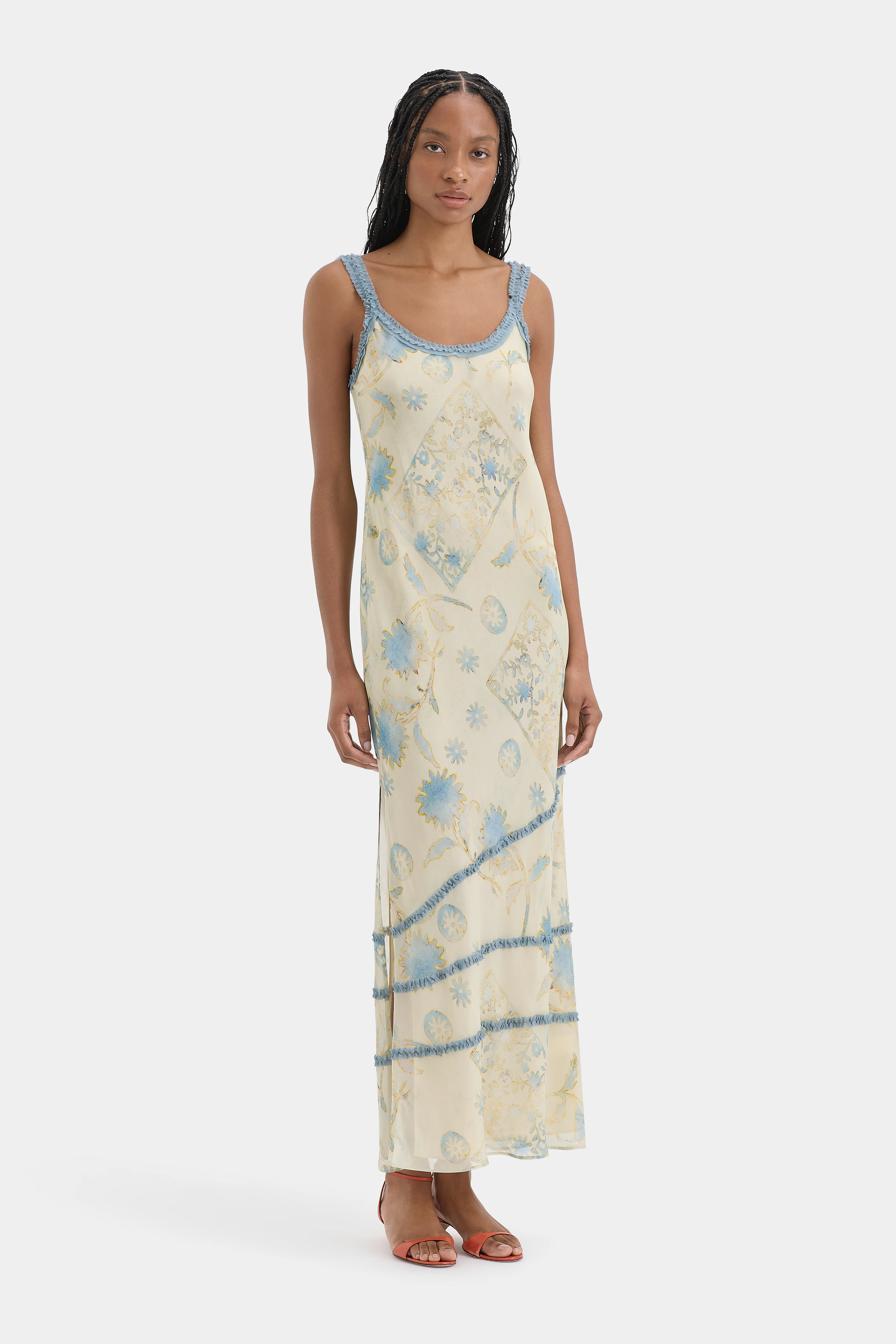 Cecile Ruffle Slip Dress - Image 7