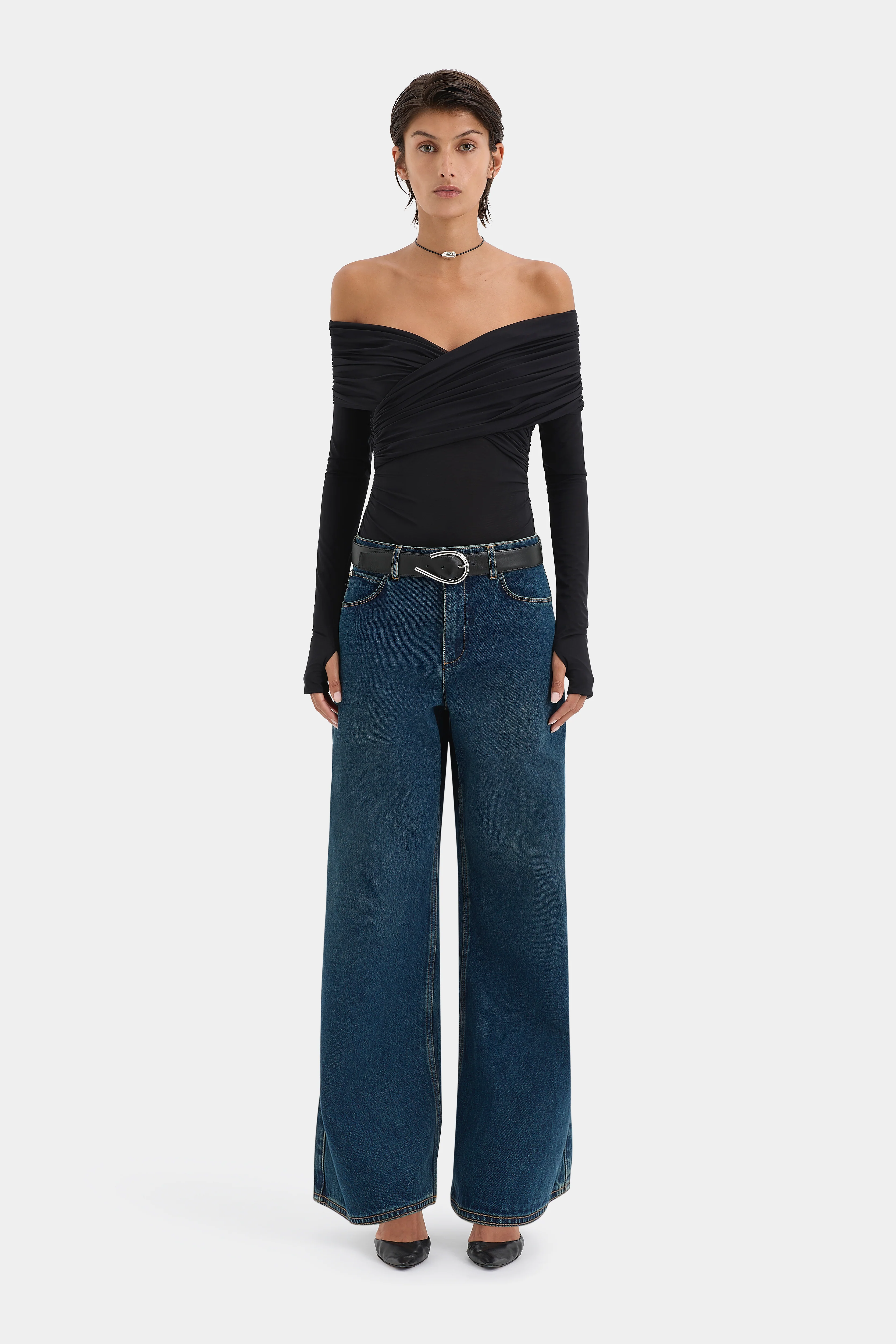 Jacques Gathered Long Sleeve Top - Image 2