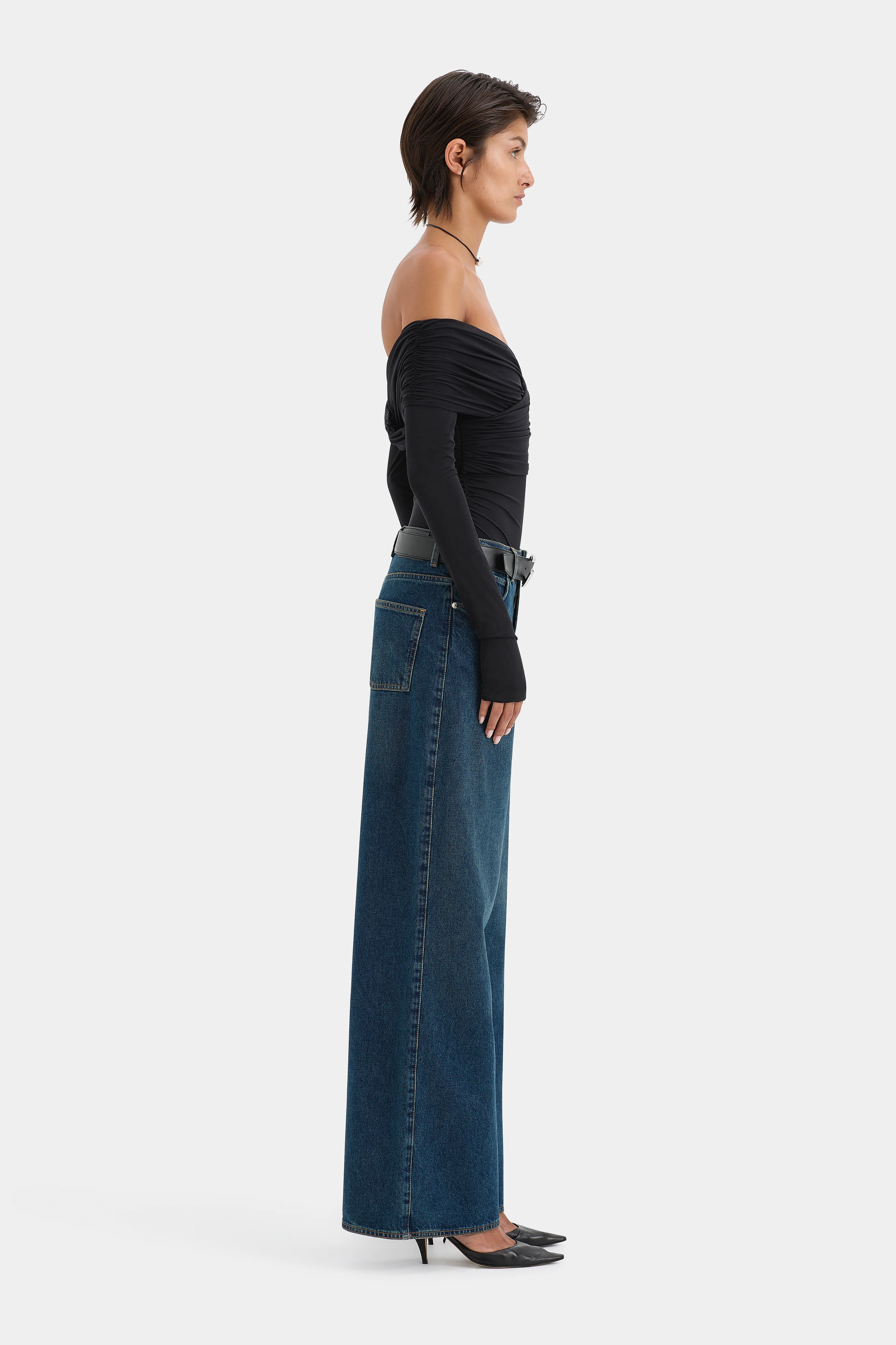 Jacques Gathered Long Sleeve Top - Image 4