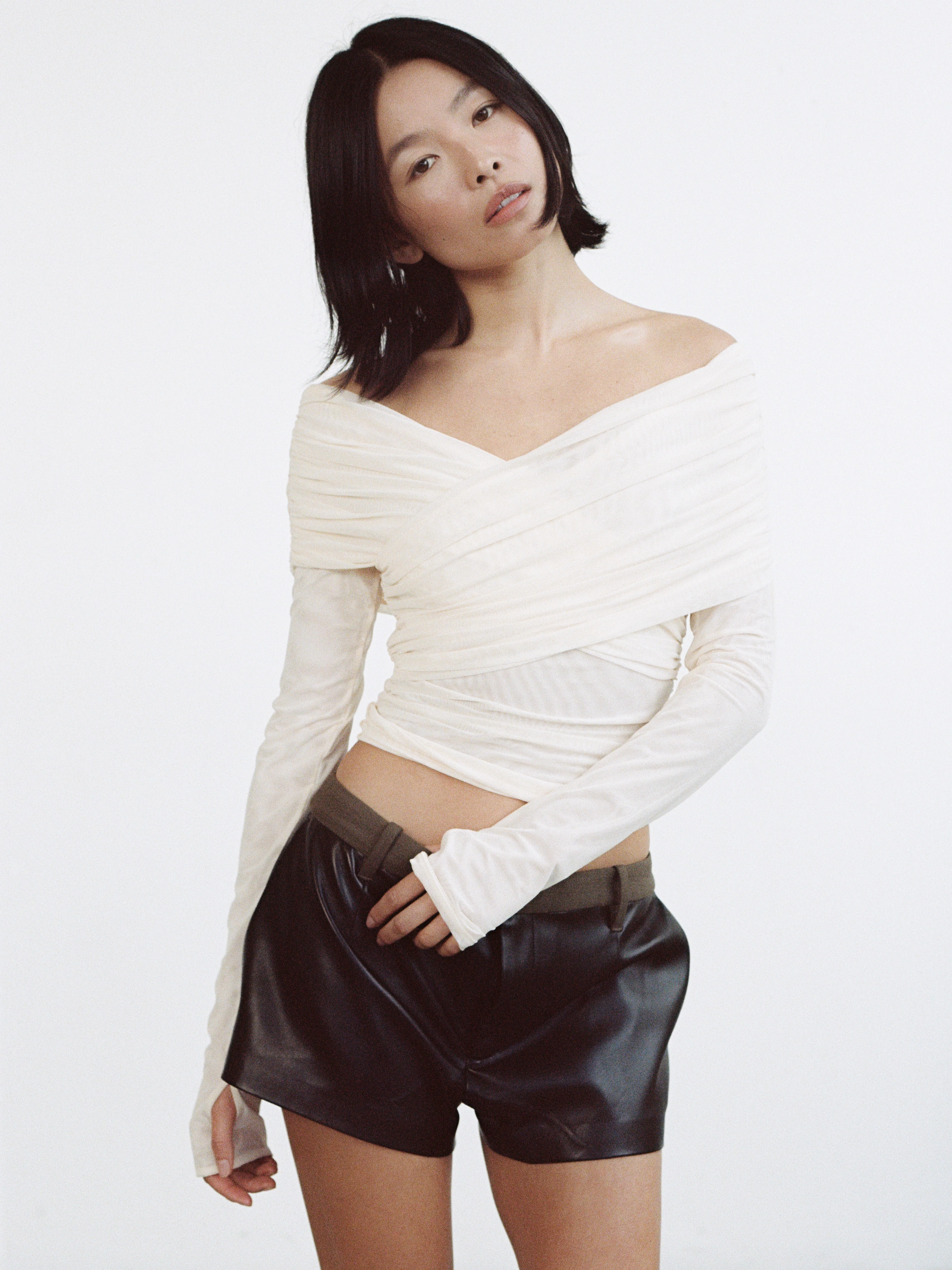 Jacques Gathered Long Sleeve Top - Image 2