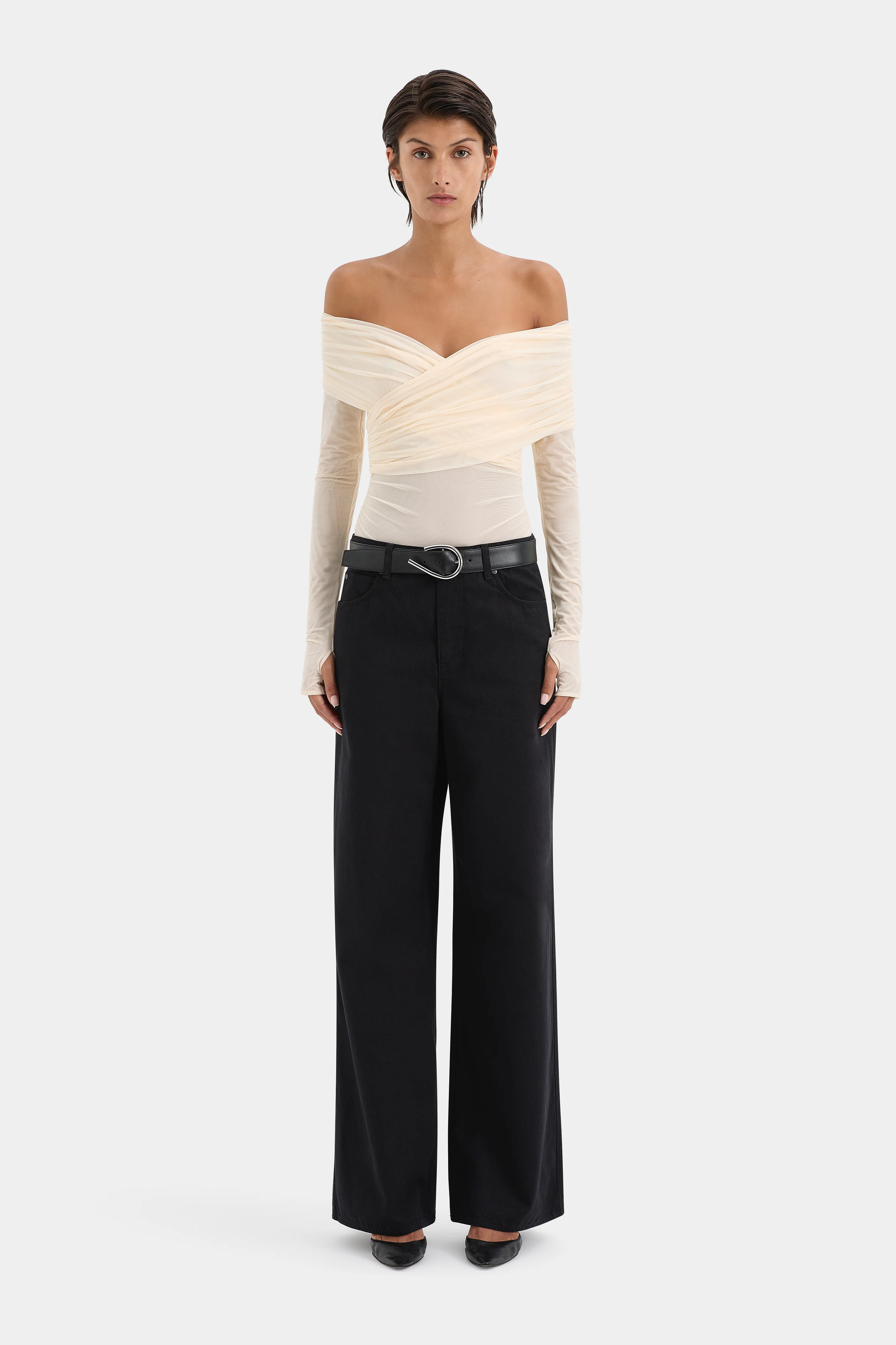 Jacques Gathered Long Sleeve Top - Image 3