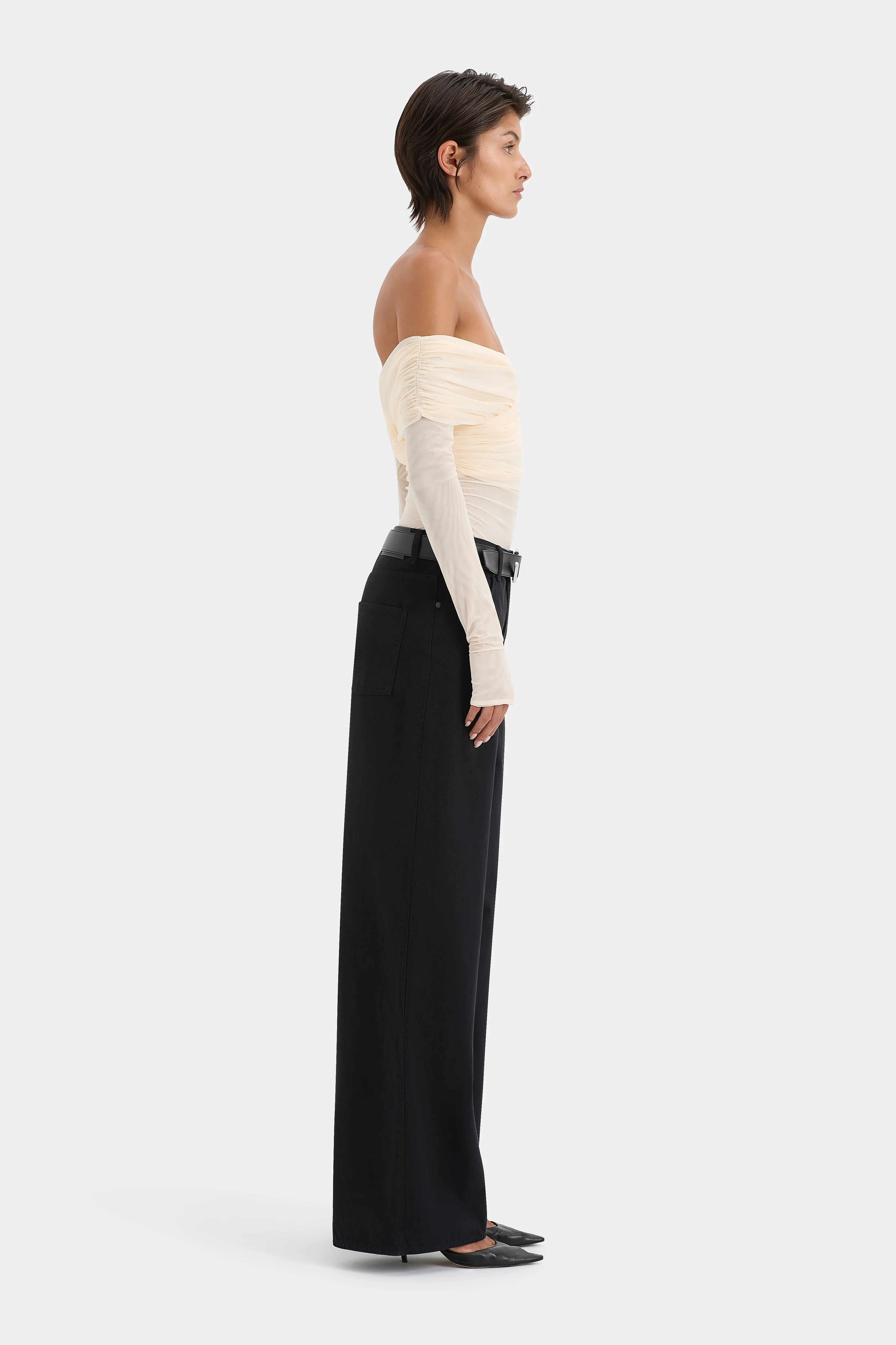 Jacques Gathered Long Sleeve Top - Image 5