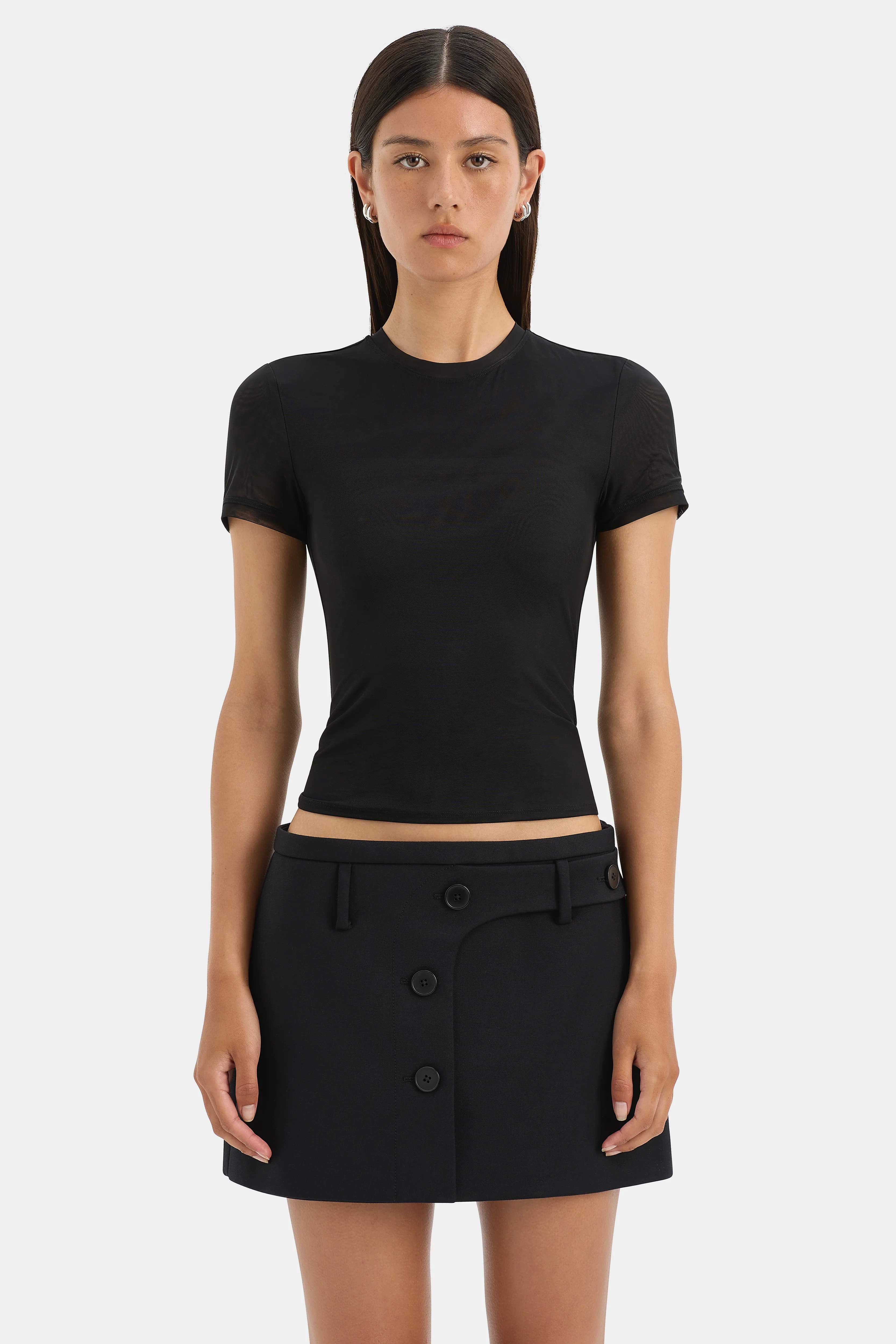 Sandrine Button Mini Skirt - Image 4