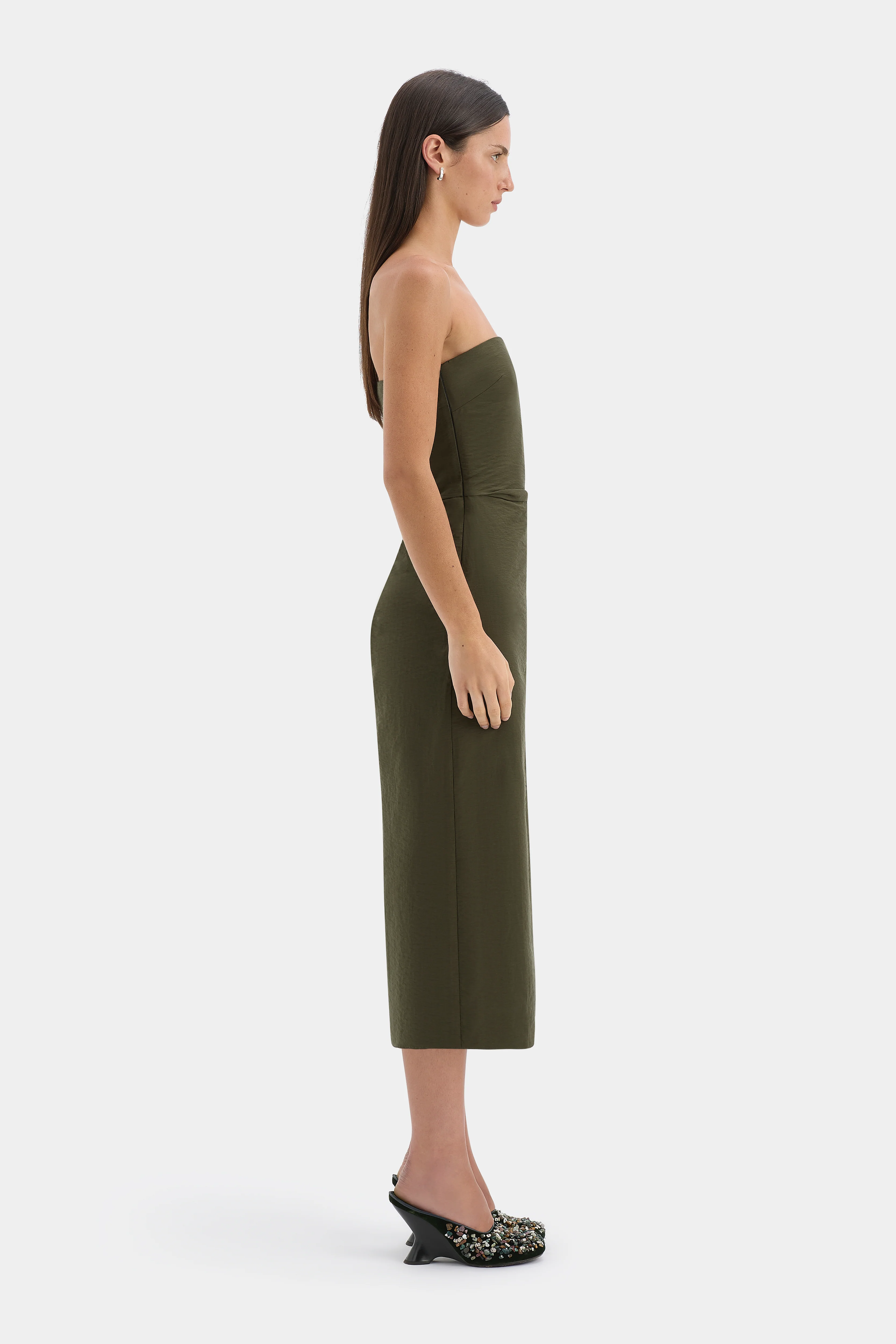 Sorel Strapless Midi Dress - Image 4