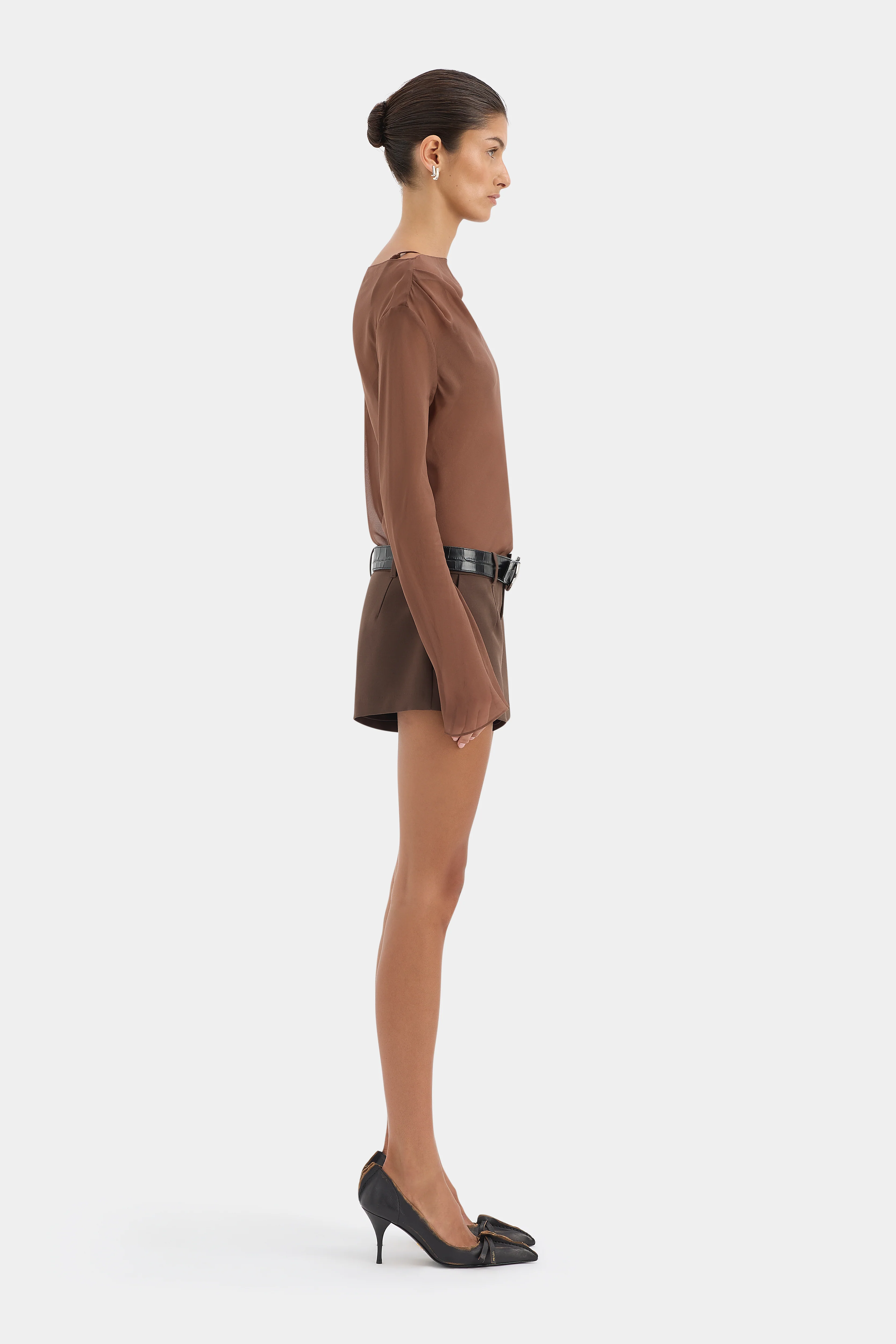 Strobe Long Sleeve Cowl Top - Image 4