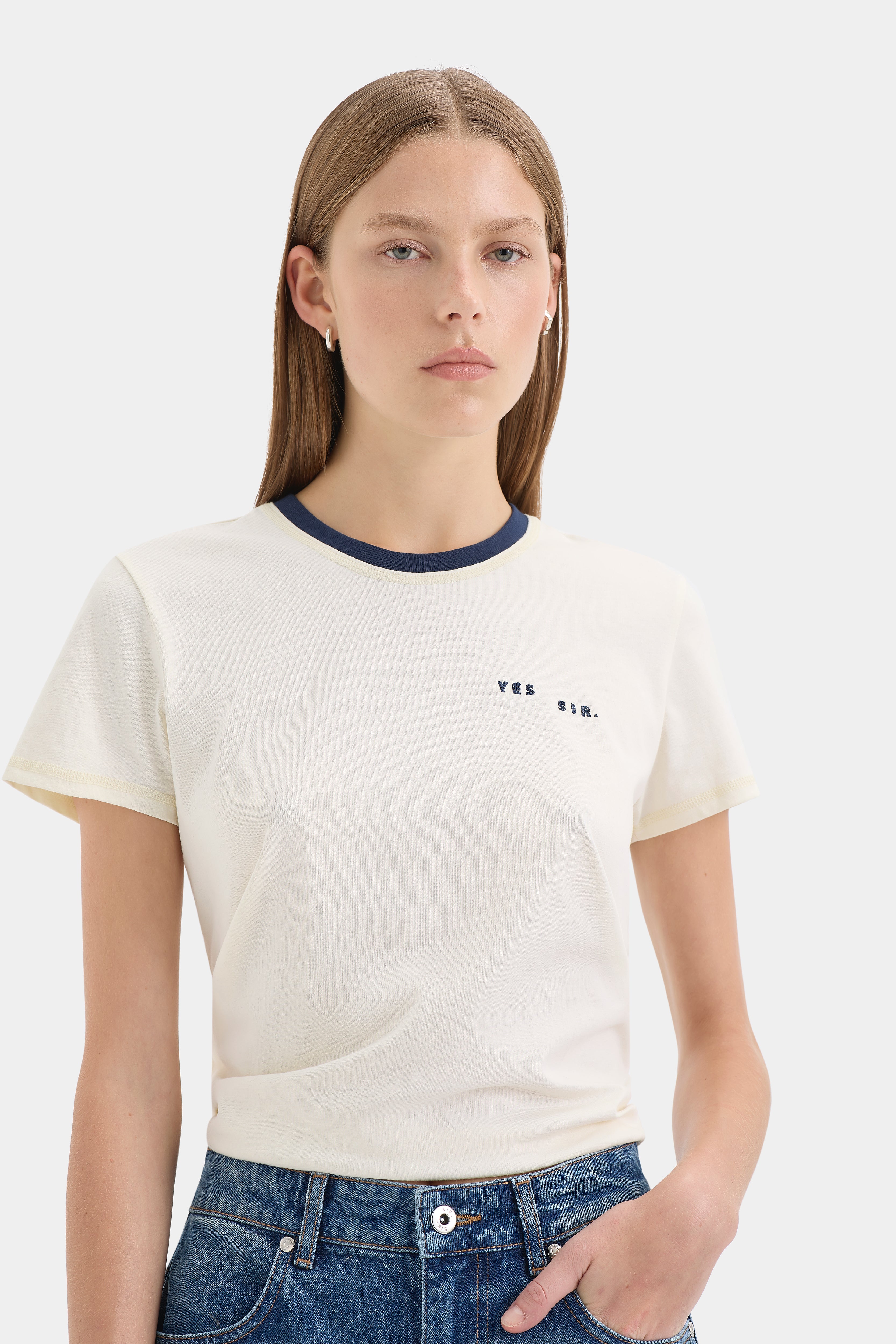 Yes SIR. Crew Neck Tee - Image 5